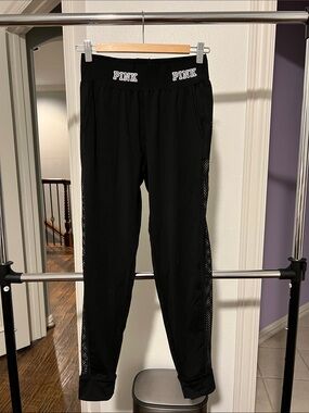 PINK Victoria's Secret Black Track pant with PINK logos